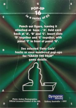 1997 Fatty's Footy Fun Packs - Pop Ups #16 Mark Coyne Back